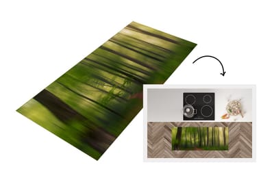 Keukenloper - Loper keuken - Bospad - Tropisch - Groen - Bomen - Bos - Natuur - 120x50 cm - Keukenloper vinyl
