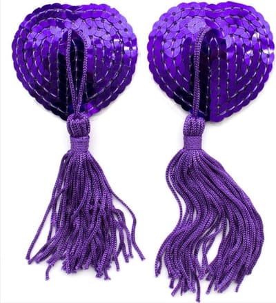 *** Verleidelijke Tepelkwastjes - Burlesque Stijl - Hartvormig Goud - Sexy Dansen - Borsten Tepels Bedekt - van Heble® ***