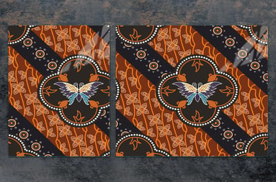 TMK ArtDeko Motyl Serie - Glazen Snijplank - 100x52 - Uniek Motief - Hygiënisch