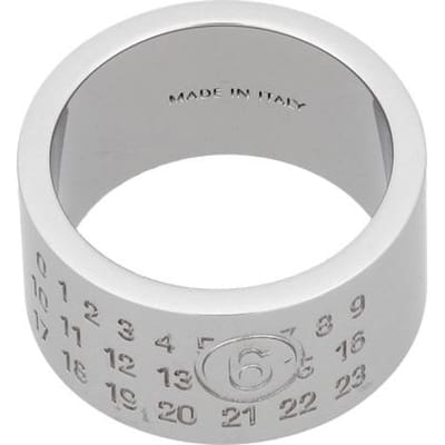 Maison Margiela 8mm Gravering Nummerring Logo Ring Sm7uq0107 P8601 SM7UQ0107 P8601 951 (8) white
