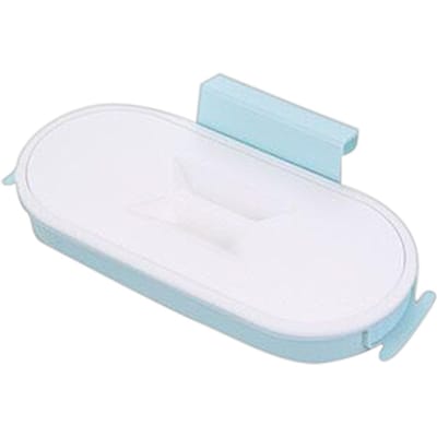 Support de sac poubelle Portable, outil de cuisine, support en plastique bleu clair