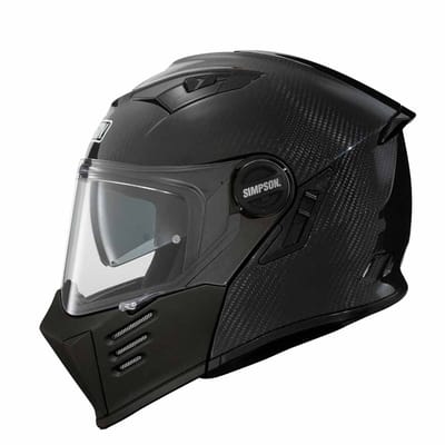 Simpson Darksome Carbon ECE22.06 Systeemhelm - Maat XS - Helm