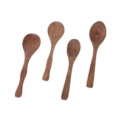4 stuks - Lepels - voor kruidenlepels, opscheplepels, honing-/jamlepels - afbeelding in kleur
