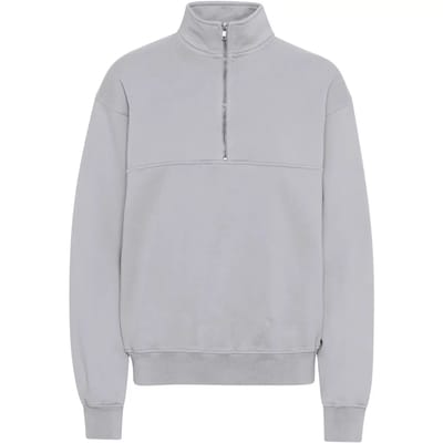 Sweatshirt 1/4 rits Colorful Standard Organic limestone grey