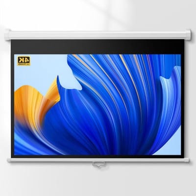 Projectiescherm Handmatig - Pull Down Scherm - Thuisbioscoop - Automatisch Vergrendelingsmechanisme - 60 Inch 16:9 - Wit