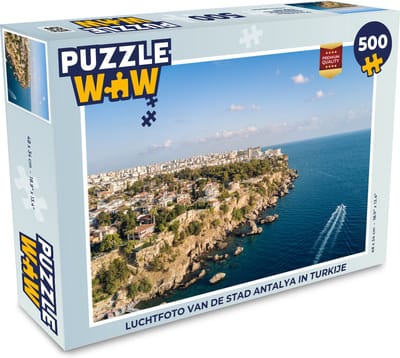 Puzzel Luchtfoto van de stad Antalya in Turkije - Legpuzzel - Puzzel 500 stukjes