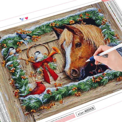 Diamant schilderij paard volledige boor handwerk Strass Kit verkoop diamant borduurwerk dier mozaïek vogel kerstcadeau Full Square 20X30CM