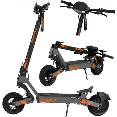 Opvouwbare Elektrische Step Kukirin G2 - 1200W Motor - 48V 15.6Ah Batterij - 10 Inch Banden - Actieradius 55 km - Scherm