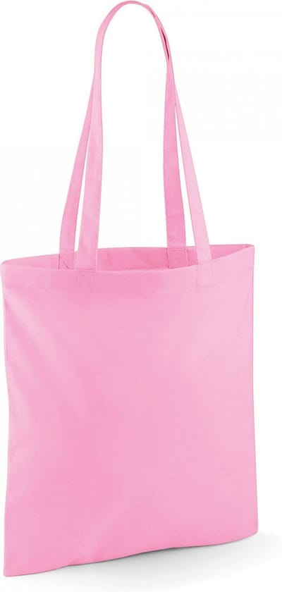 Westford Mill Bag For Life - Long Handles WM101 - Classic Pink - 38 x 42 cm