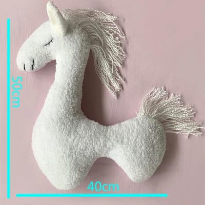 Accessoires de Photographie de Nouveau-né Licorne Pose Cheval Oreiller Coussin Couverture Décors Studio Photo Tapis Photo Mignon Poupée en Peluche Décor white