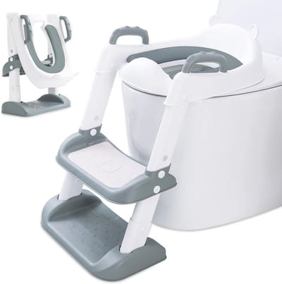 Toiletbril voor Kinderen – Verstelbare Toilettrainer met Trap en Antislip voor Peuters