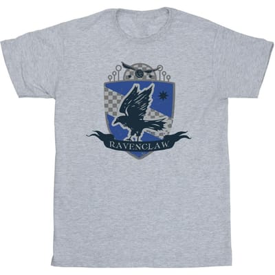 Harry Potter Meisjes Ravenclaw borstembleem katoen T-shirt (Sportgrijs)