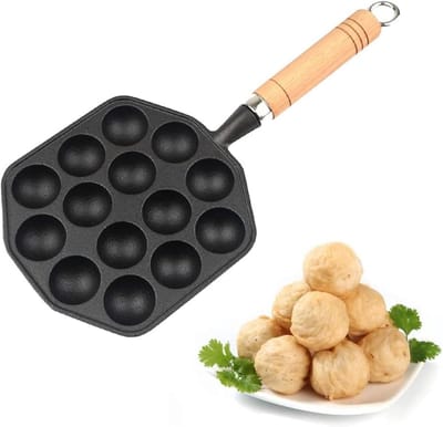 Takoyaki Pan - Octopus Ball Maker - Thuis Bakken - 14 Gaten Grill - Afneembare Handgreep
