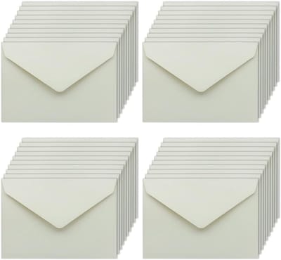 Set van 40 C6 Kraft Papieren Enveloppen, Klassieke Enveloppen met Puntflap voor Wenskaarten, Uitnodigingen en Congratulaties