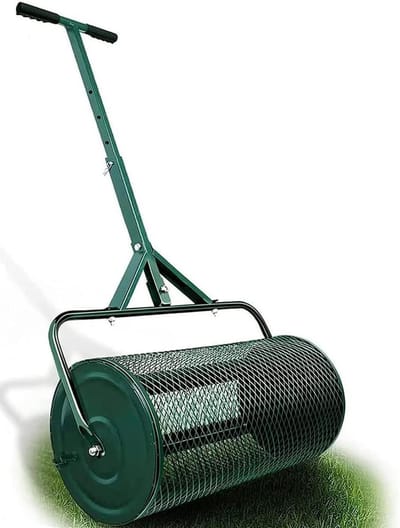 Gazon Strooier - Meststrooier Tuin - Gras Zaaien - Zwaar Metalen Gaas - 60 cm Breed - Groen