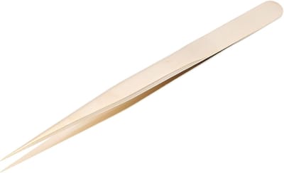 Gouden Stalen Manicure Pincet - Hoog Precisiepunt voor Wimperverlengingen, Ontharing en Nagelkunst, 13,6 Cm Duurzaam Gebruik