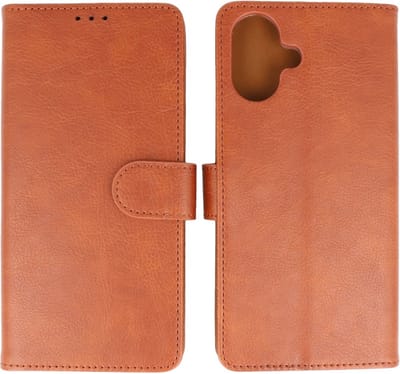Hoesje Geschikt voor iPhone 16 - Fashion Telefoonhoesje Backcover - Siliconen Hoesje - Bruin