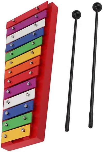 Klokkenspel Percussie - Aluminium Piano - Muziek Leren - 13-Tonig Berken Frame - One Size - Kleurrijk