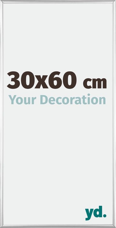 Your Decoration - Fotolijst 30x60 cm - Aluminium - Zilver Hoogglans - Kent