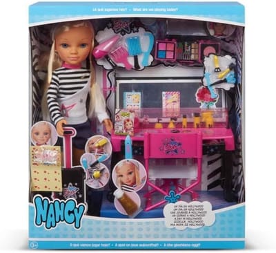 Speelgoedpop met Hollywood Styling Accessoires en Make-up Koffer