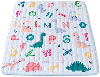 Baby Speelmat met Omheining – Dikke Antislip Kruipmat voor Kinderen – Dinosaurus Alfabet Speelkleed 150×180cm Wasbaar