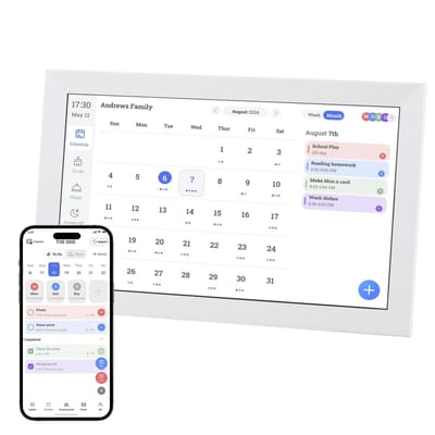 Dailygoods- Digitale Kalender 15,6" - Slimme Gezinsplanner - Touchscreen Wandplanner - Medicatieherinnering - Kalendersynchronisatie - Uitbreidbaar Geheugen