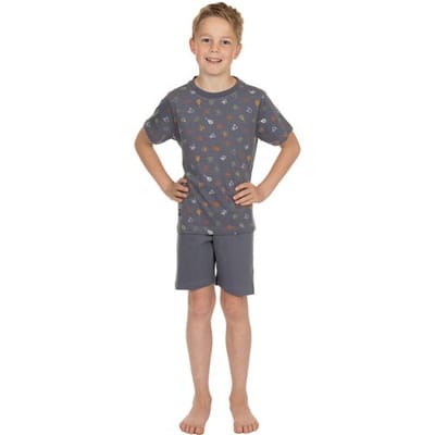 Pastunette Sportieve jongens shortama katoen Grijs jongen 128