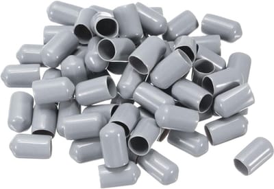 Rubberen Dopjes - Beschermdopjes - Vloeren Beschermen - Flexibel Vinyl Materiaal - 100 Stuks - Grijs