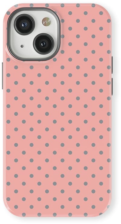 Polka Dots Hoesje geschikt voor iPhone 13 Mini | Geschikt Voor Mag | Stippen Design Backcover geschikt voor iPhone 13 Mini Soft Grey Dots