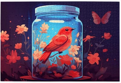 Vogelpuzzel - Legpuzzel Vlinder - Ontspannen Thuis - Hoge Resolutie Print - 75 x 50 cm - Meerkleurig