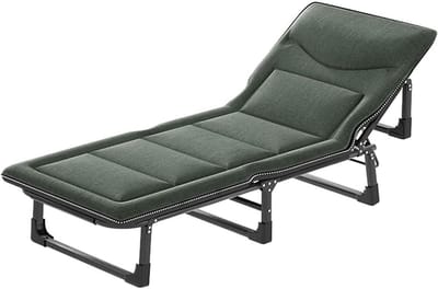 Opvouwbaar kampeerbed - Logeerbed - Buiten ontspannen - 4 standen verstelbaar - 190x68cm - Groen