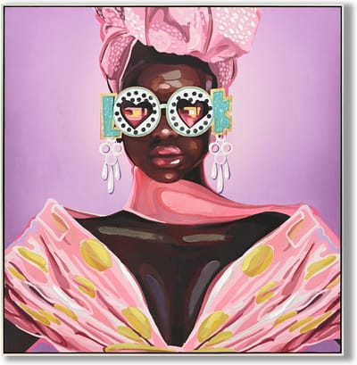 HomeBound by KY | Schilderij vrouw pink | wandpaneel