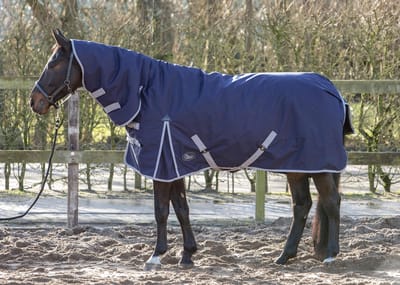 Harry's Horse Outdoor deken Thor 200gr met nek 185cm navy