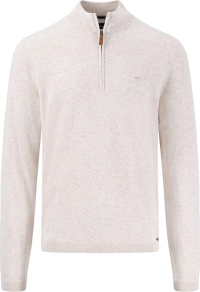 Fynch-Hatton - Half zip trui - Heren - XXL - Gebroken wit - Katoen - 1502-316