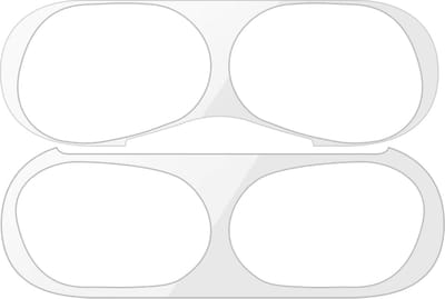 KELERINO. Metalen stofbeschermers geschikt voor Airpods Pro - Hou je Airpods schoon - 2 stuks - Zilver