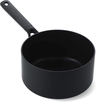 Keramische steelpan - Antiaanbakpan - Dagelijks koken - PFAS-vrije laag - 16 cm - Zwart