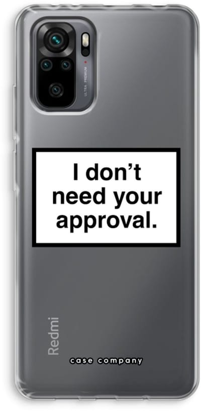 Case Company® - Hoesje geschikt voor Xiaomi Redmi Note 10 Pro hoesje - Don't need approval - Soft Cover Telefoonhoesje - Bescherming aan alle Kanten en Schermrand