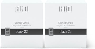 JANZEN Scented Candle Black 22 2-pack