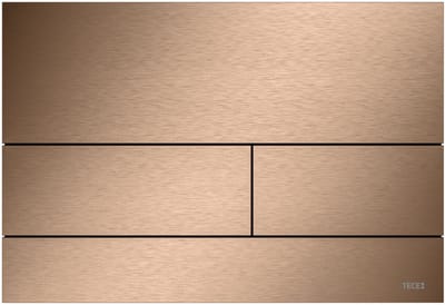 TECE TECEsquare II metalen WC-bedieningsplaat, roodgoud geborsteld (met anti-vingerafdruk), dual-flush-technologie, 9240848