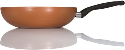 Wokpan Aluminium - Roerbakpan - Snel Koken - Krasbestendige Antiaanbaklaag - 28 cm - Bruin