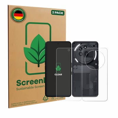 2 Stuks Screenprotector voor Nothing Phone (3a) Pro (Voor+Achter) - Hoogwaardige Beschermfolie transparant