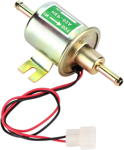Elektrische brandstofpomp - Lagedruk pomp - Brandstof toevoeren - Universele pasvorm - 12V - Aluminium