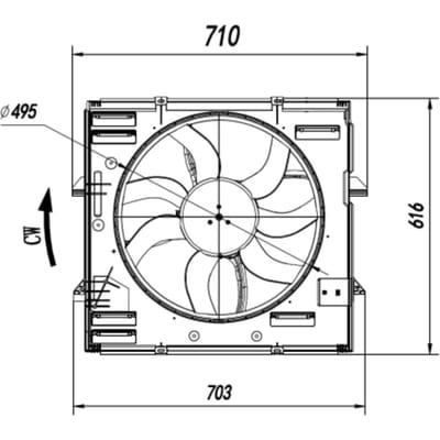 Koelventilatorwiel, motorkoeling NRF 47921