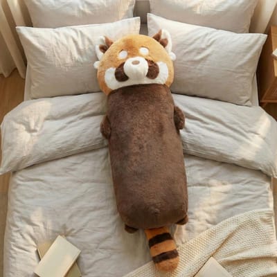 1.2/1.6M Reuzenformaat Lange Wasbeer Pluche Speelgoed Knuffels Kussen Schattige Rode Panda Pluche Speeltje Cadeau Voor Kinderen Kerstcadeau about 110-120cm
