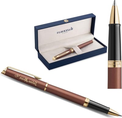 Luxe Balpen - Schrijfinstrument - Dagelijks Schrijven - Gepersonaliseerde Gravure - Fijn Punttype - Koperrood