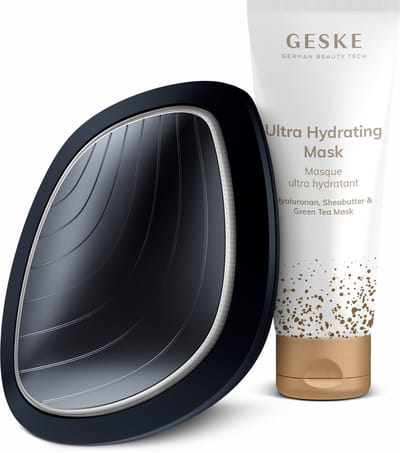 GESKE | SmartAppGuided™ Sonic Warm & Koel Masker | 9 in 1 | Farbe: Zwart + Gratis cosmetica