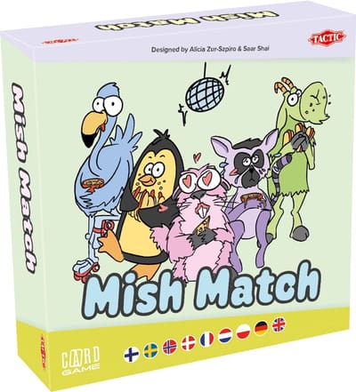 Tactic Mish Match – Kaartspel – Snel Reactiespel en Matching Game – Gezellig Familiespel – 2-6 spelers – Hoogwaardige Scandinavische Kwaliteit