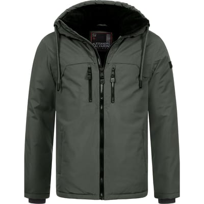 Alessandro Salvarini heren winterjas AS-332 met teddyvoering en capuchon