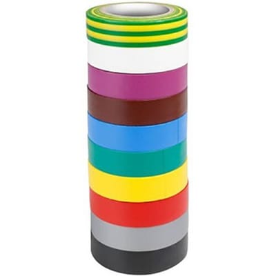 Adam Hall 580813RNB10 Isolatietape-set 10-kleurig (l x b) 10 m x 15 mm 10 stuk(s)