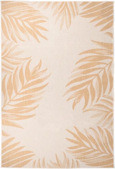 vidaXL Buitenkleed met bladpatroon platgeweven 160x230 cm